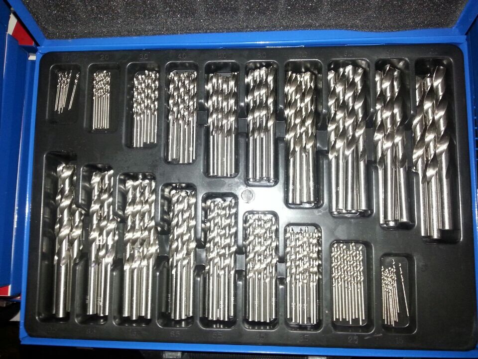 Conjunto de brocas helicoidais HSS extralongas de 170 peças de fabricante 1-10 mm